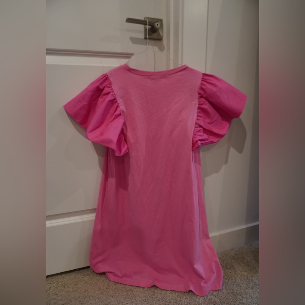 TCEC Hot Pink Ruffle Sleeve Dress - Picture 3 of 3